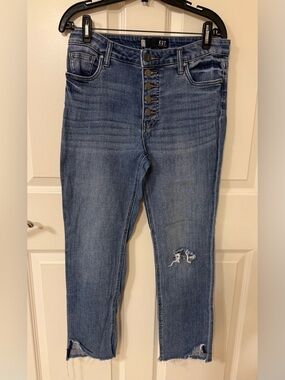 Kut From The Kloth Reese Jeans Women's 6 High Rise Straight Leg EUC Logo Classic